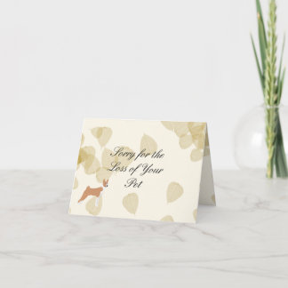 Carte Basenji sur le feuille bronzage
