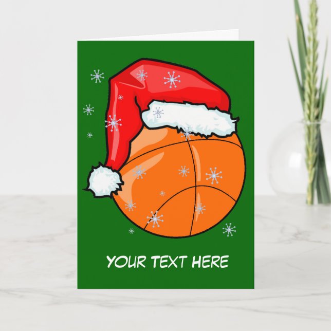 Carte - basket-ball de Père Noël (Devant)