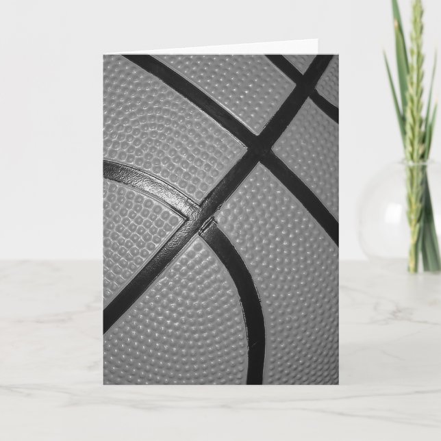 Carte Basket-ball noir et blanc (Devant)