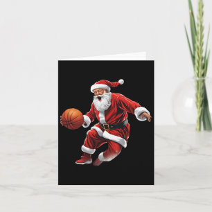 Carte Basket-ball Père Noël Slam Dunk Vilain Noël