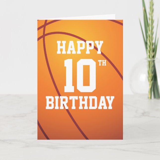 Carte Basket-ball personnalisé Joyeux anniversaire (Devant)