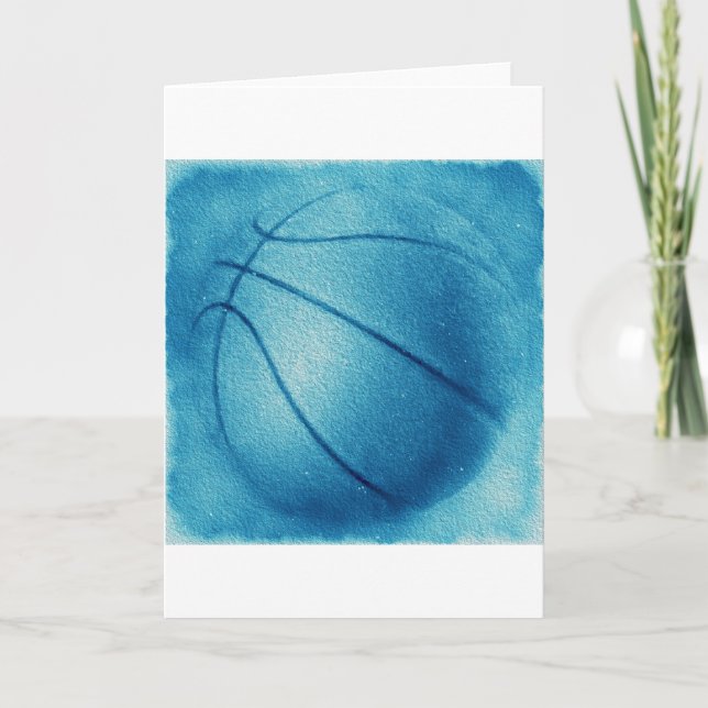 Carte Basket-ball Pop Art Bleu (Devant)
