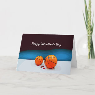 Carte Basket-ball Saint-Valentin Basket-ball avec amour