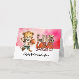Carte Basket-ball Saint-Valentin Basket-ball avec amour