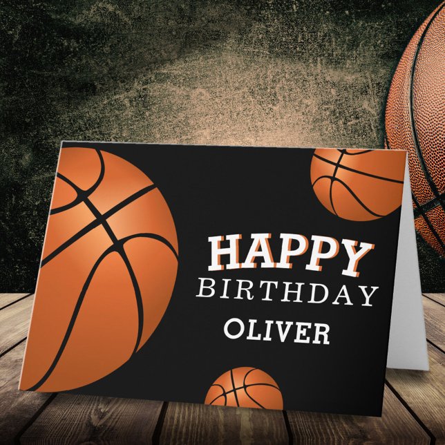 Carte Basket Ball Sports Joyeux Enfants d'Anniversaire (Créateur téléchargé)