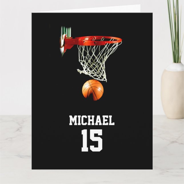Carte Basket-ball Votre nom (Devant)
