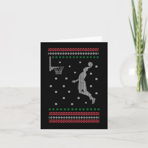 Carte Basket Dunking Christmas Cool Sport Ugly X-Mas