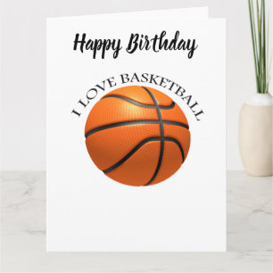 Carte Basket en cuir orange et noir personnalisé