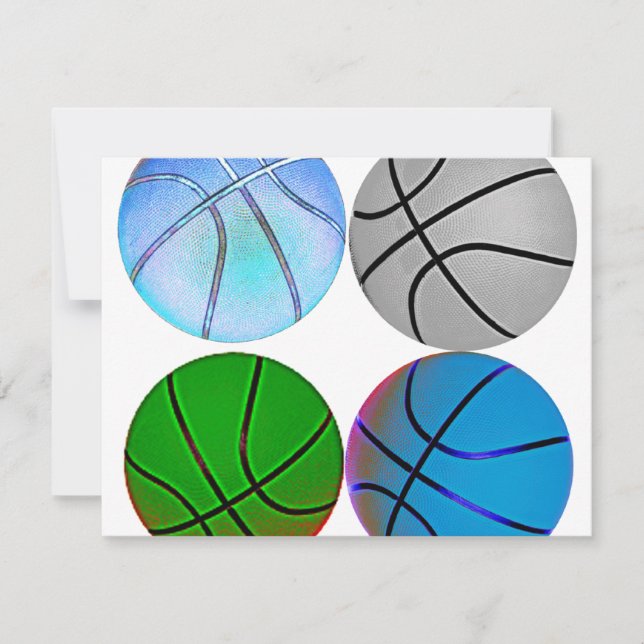Carte Basket multicolore (Devant)