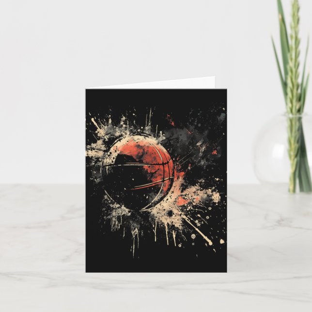 Carte Basketball Armoire Basketball Lover Aquarelle Dra (Devant)