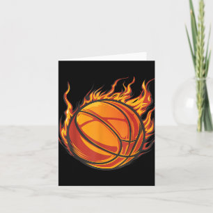 Carte Basketball Artwork Basketball Lover Flaming Hot Dr