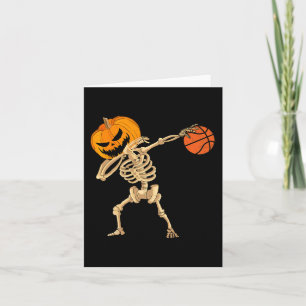 Carte Basketball Dabbing Skeleton Hommes garçons Hallowe