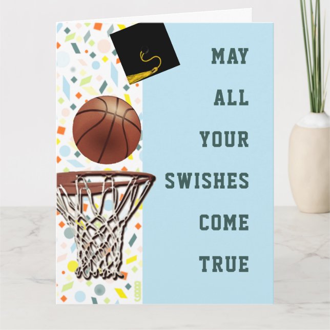Carte Basketball Graduation Congrats (Devant)