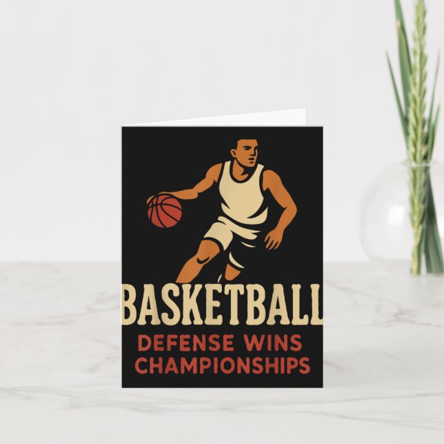 Carte Basketball - La défense remporte les championnats  (Devant)