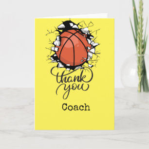 Carte Basketball merci entraîneur