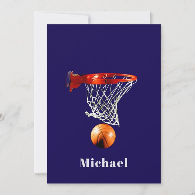 Carte Basketball Replace with Your Name Card (Devant)