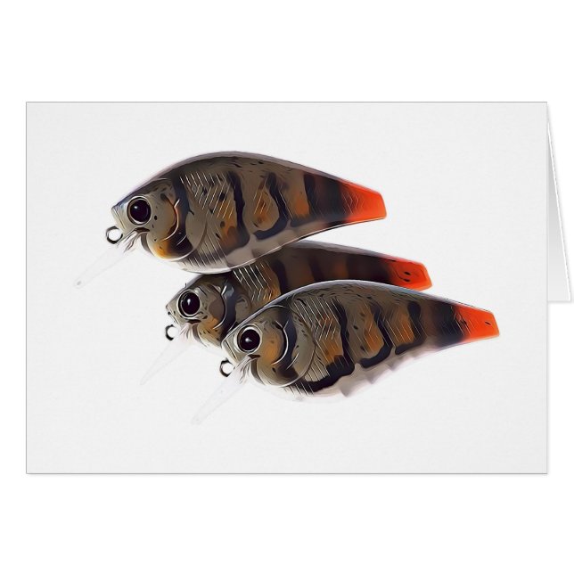 Carte Bass Fishing Crankbait (Devant horizontal)