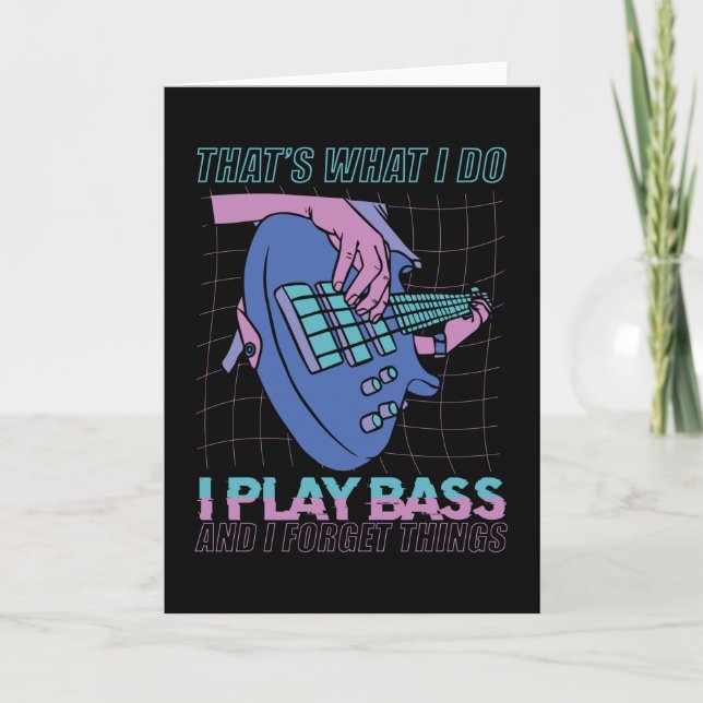 Carte Bass Player Cadeau (Devant)