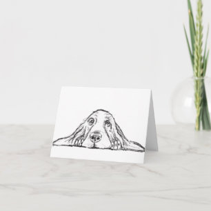 Carte basset blanc