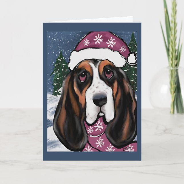 CARTE BASSET HOUND  (Devant)