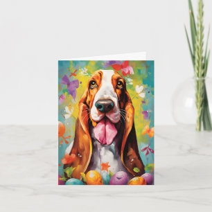 Carte Basset Hound Bonne Pâques