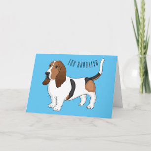 Carte Basset hound dessin de chien