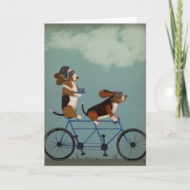 Carte Basset Hound Tandem (Devant)