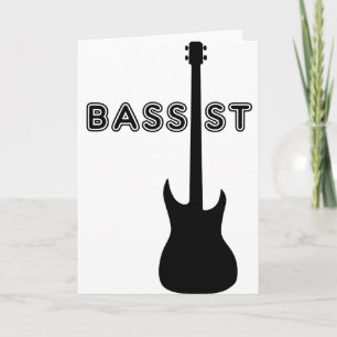 Carte Bassist Silhouette