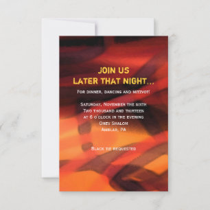 Carte Bat mitzvah de soirée WATERCOLOR STAR Bar