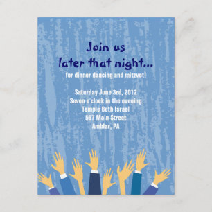 Carte Bat mitzvah Hora Chair Dance Bar