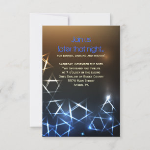 Carte Bat mitzvah pour les STARS et les LUMIÈRES