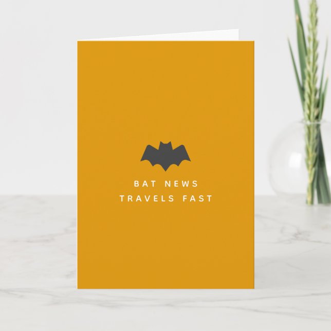 Carte Bat News Voyage Rapide | Halloween Moderne Cute Pu (Devant)