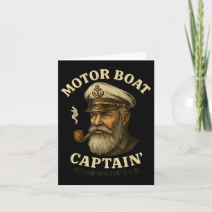 Carte Bateau à moteur Capitaine Funny Pontoon Bos à mote