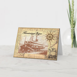 Carte Bateau à  vapeur du fleuve Mississippi