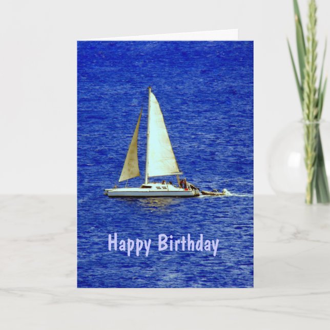 Carte Bateau à voile à Lahaina, Hawaii, Anniversaire (Devant)