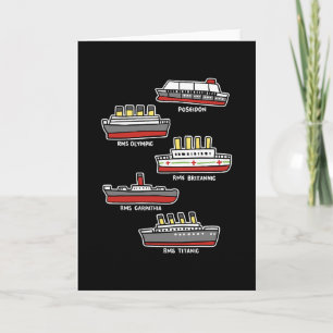 Carte Bateau de croisière célèbre Rms Titanic Britanic P