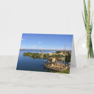 Carte bateau de l'île de titicaca