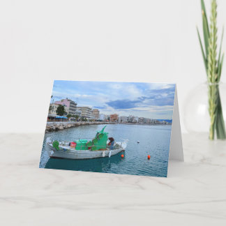 Carte Bateau De Pêche À Port Corinth Grèce