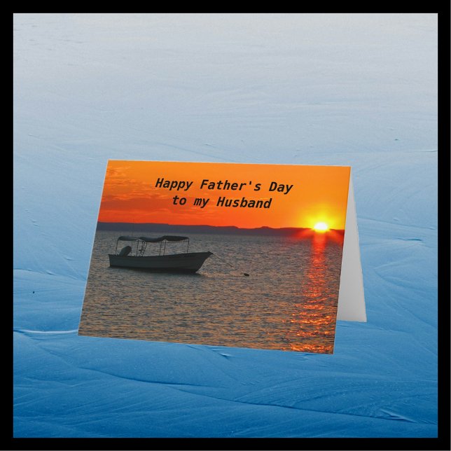 Carte Bateau de pêche Happy Fête des pères mari (Créateur téléchargé)