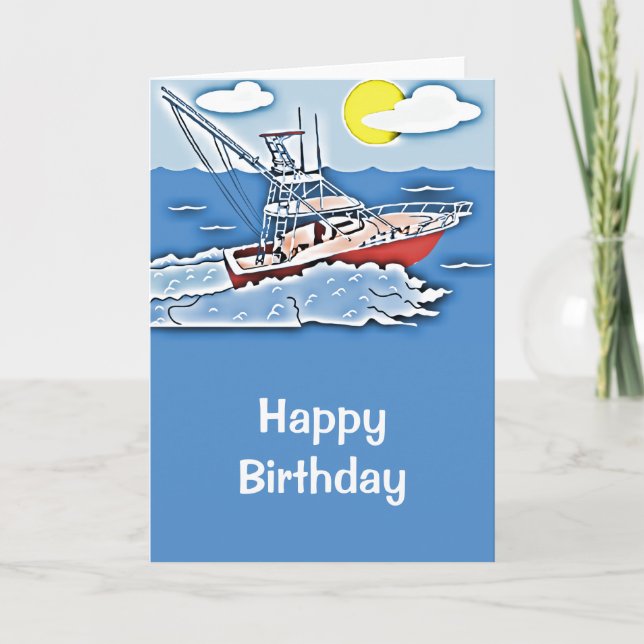 Carte Bateau de pêche sur les hautes mers (Devant)