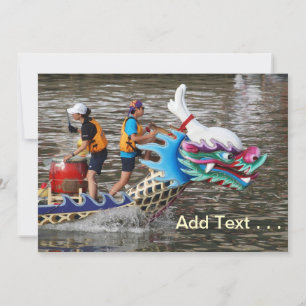 Carte Bateau Dragon Traditionnel Courses Sur Le Bas De L