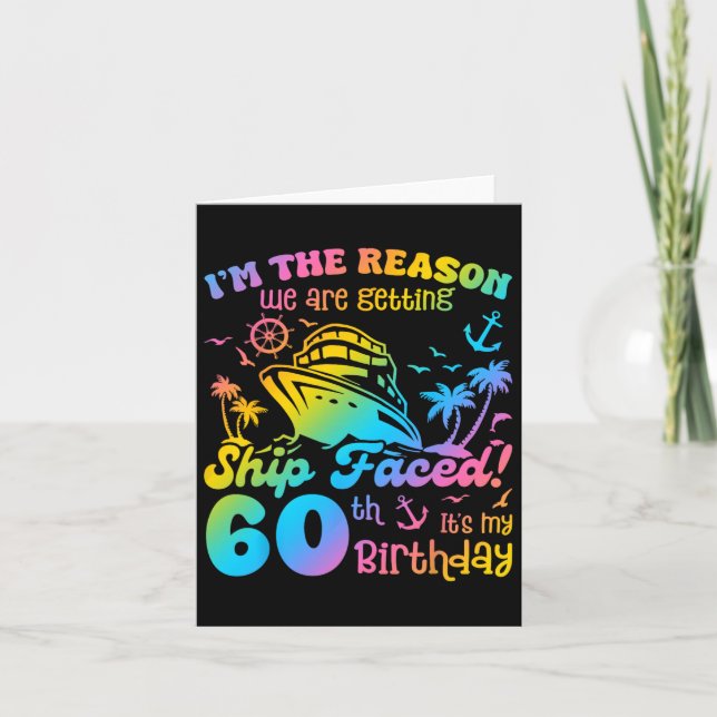 Carte Bateau face à mon 60e anniversaire Croisière Batea (Devant)