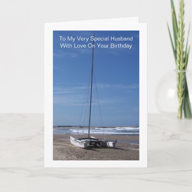 Carte Bateau Mari personnalisé Anniversaire (Devant)