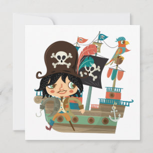 Carte Bateau pirate et pirate