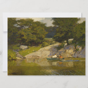 Carte Bateau sur le lac à Central Park