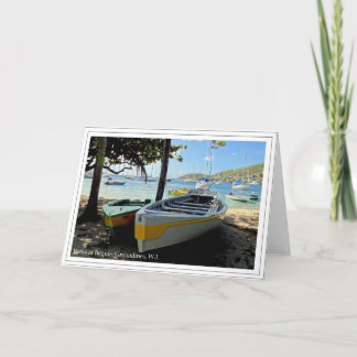 Carte Bateaux à Bequia, Grenadines, W.I.