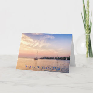 Carte Bateaux à voile au coucher du soleil Photo Custom 