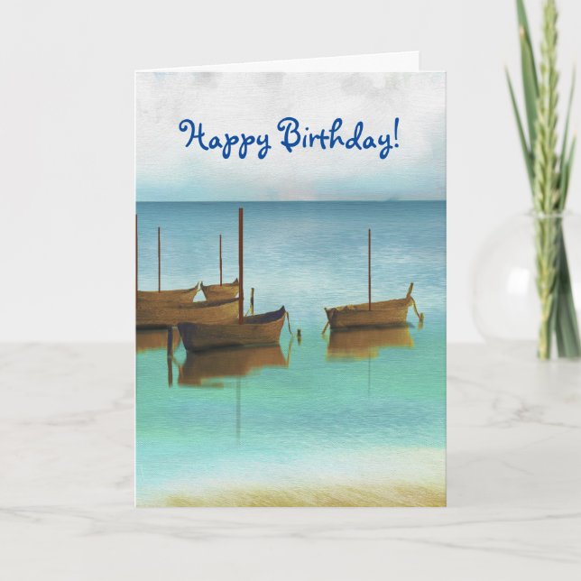 CARTE BATEAUX COOL PERSONNALISABLES ANNIVERSAIRE (Devant)