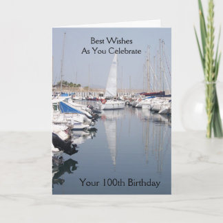 Carte Bateaux Dans Une Marina Personnalisé 100e Annivers