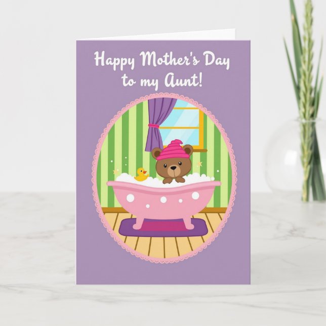 Carte Bath Time Mothers Day Card (Devant)